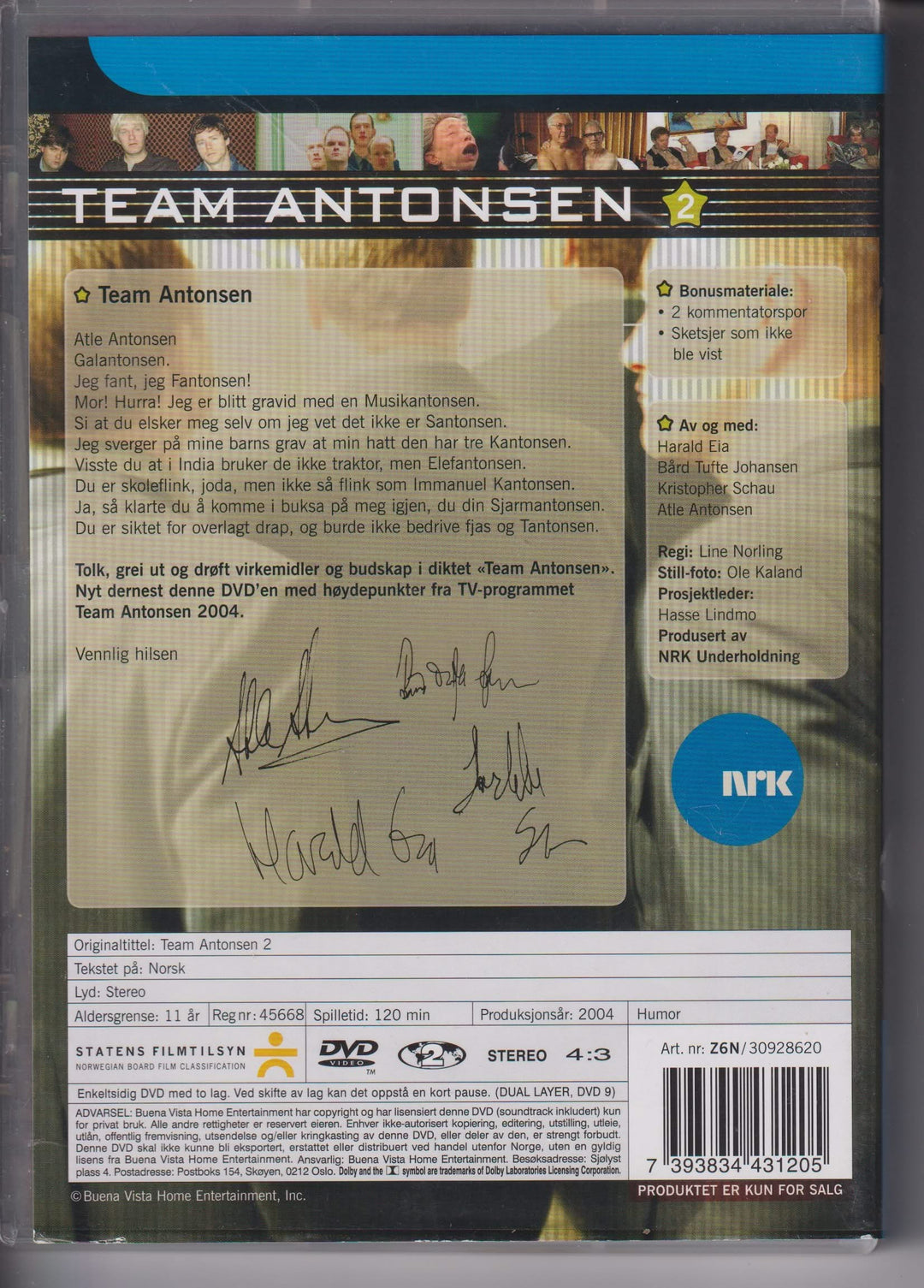 Team Antonsen. Volum 2 – signert. 2004. DVD.