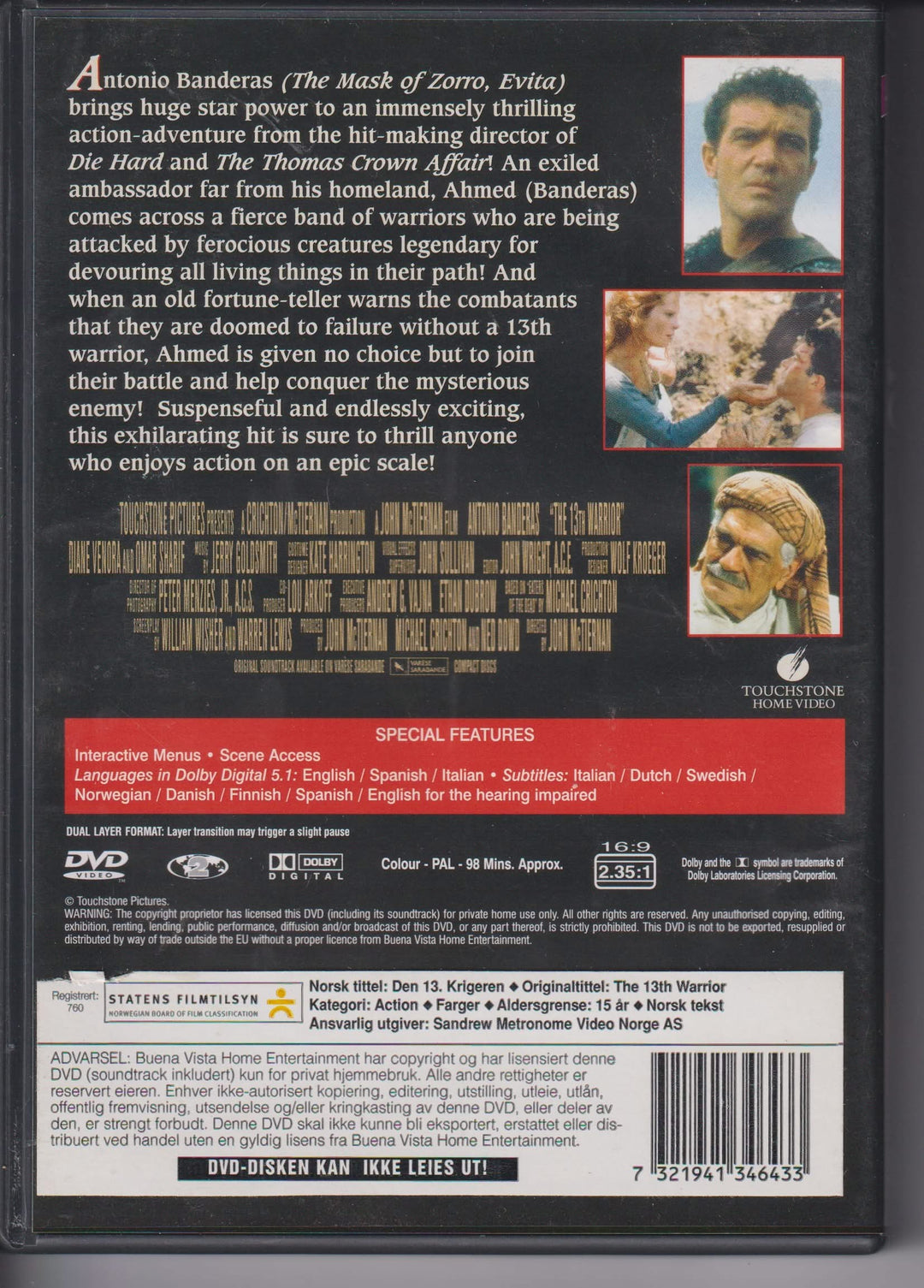 The 13th Warrior. 1999. DVD.