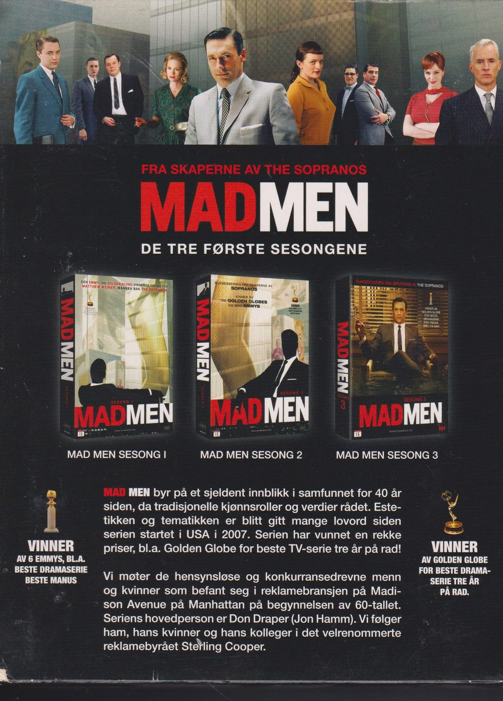 Mad Men – Sesong 1–3. DVD samleboks.