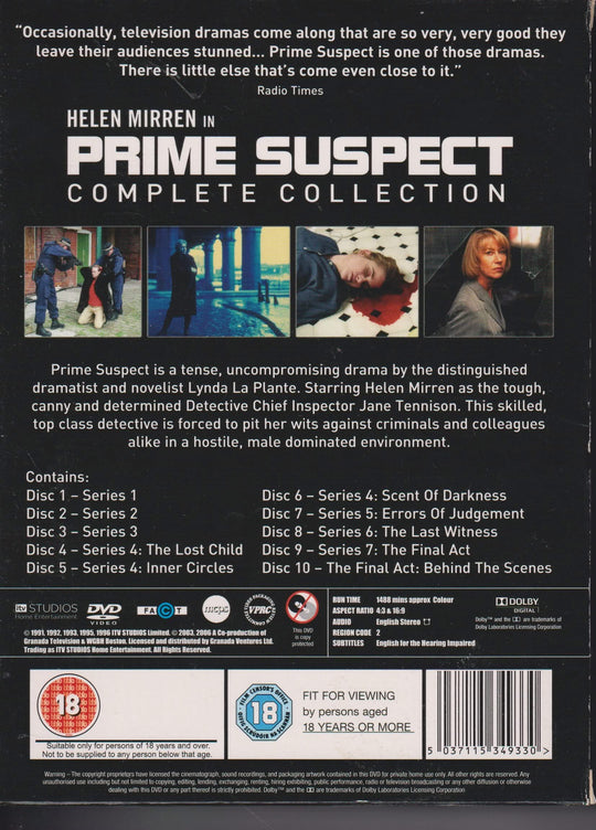 Prime Suspect – Complete Collection. 1991–2006. DVD samleboks.