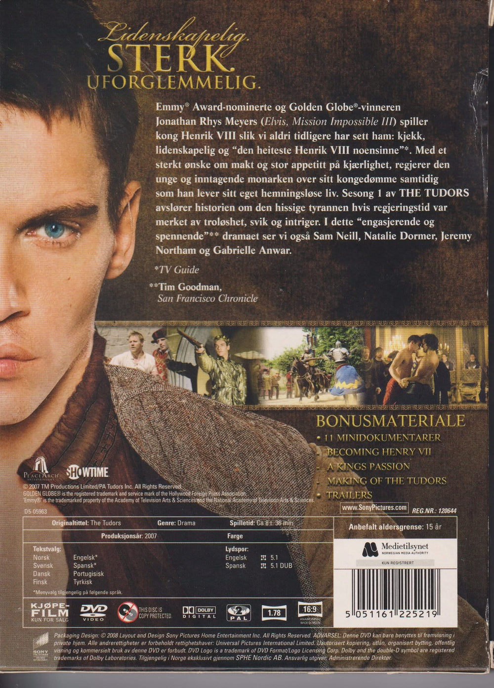 The Tudors – Hele den første sesongen. 2007. DVD samleboks.