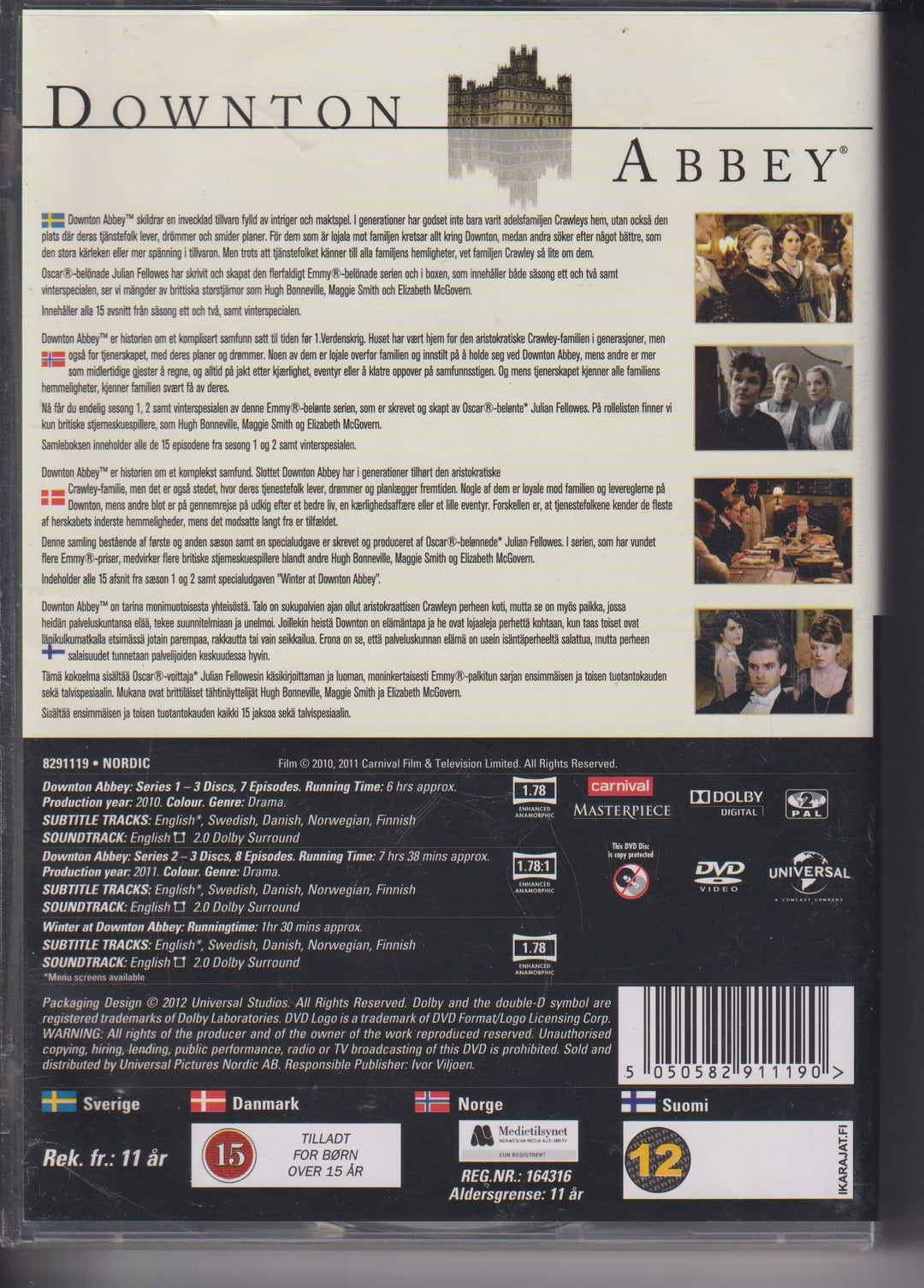 Downton Abbey Collection – Season 1, 2 & Winter at Downton Abbey. DVD samleboks.