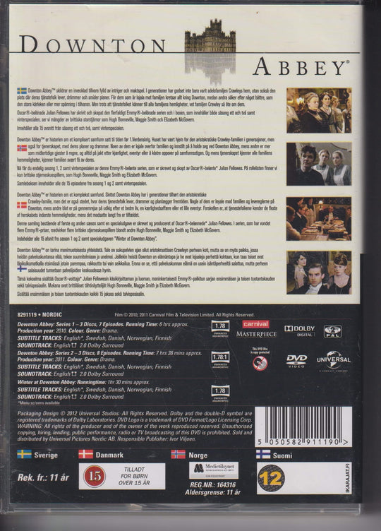 Downton Abbey Collection – Season 1, 2 & Winter at Downton Abbey. DVD samleboks.
