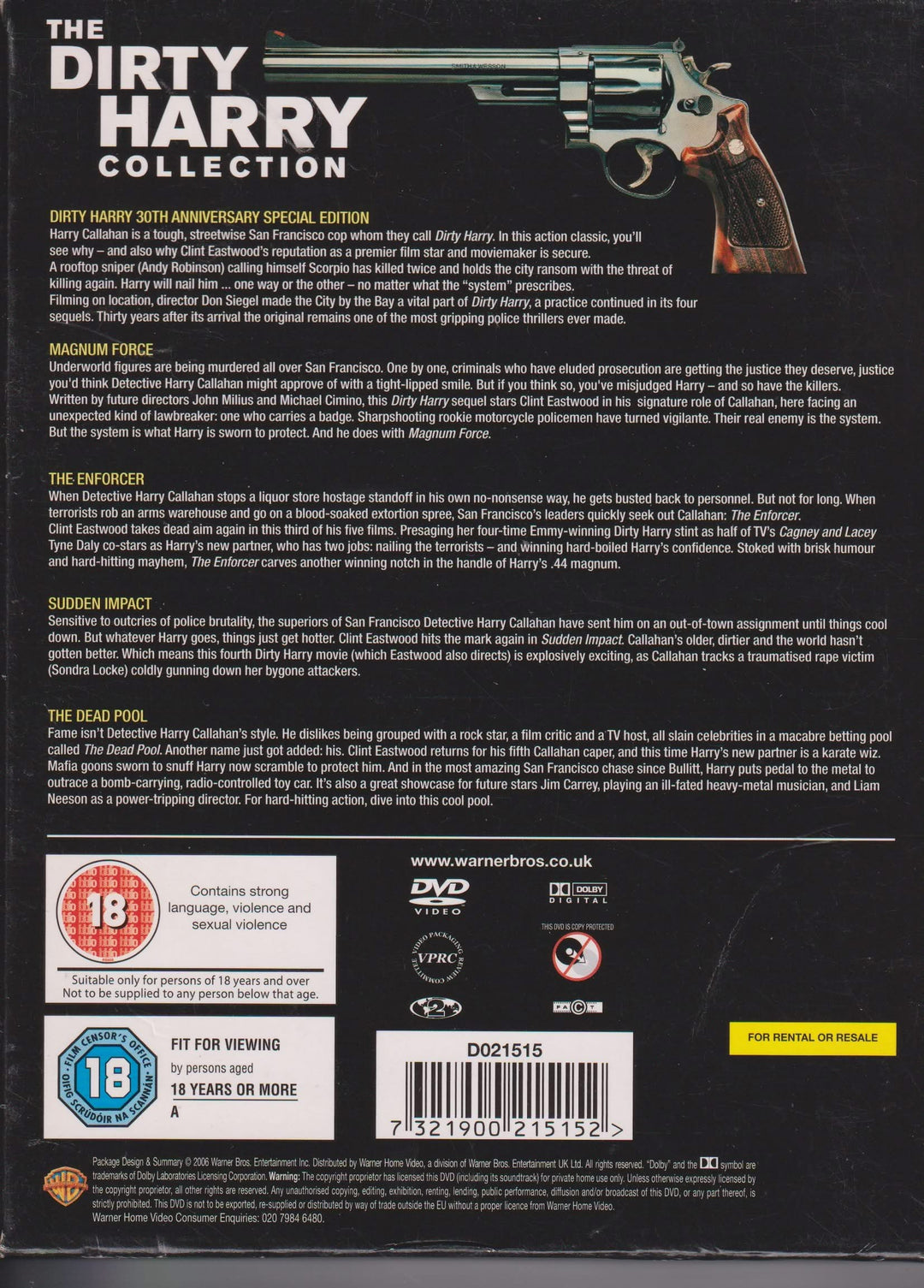 The Dirty Harry Collection. DVD samleboks.