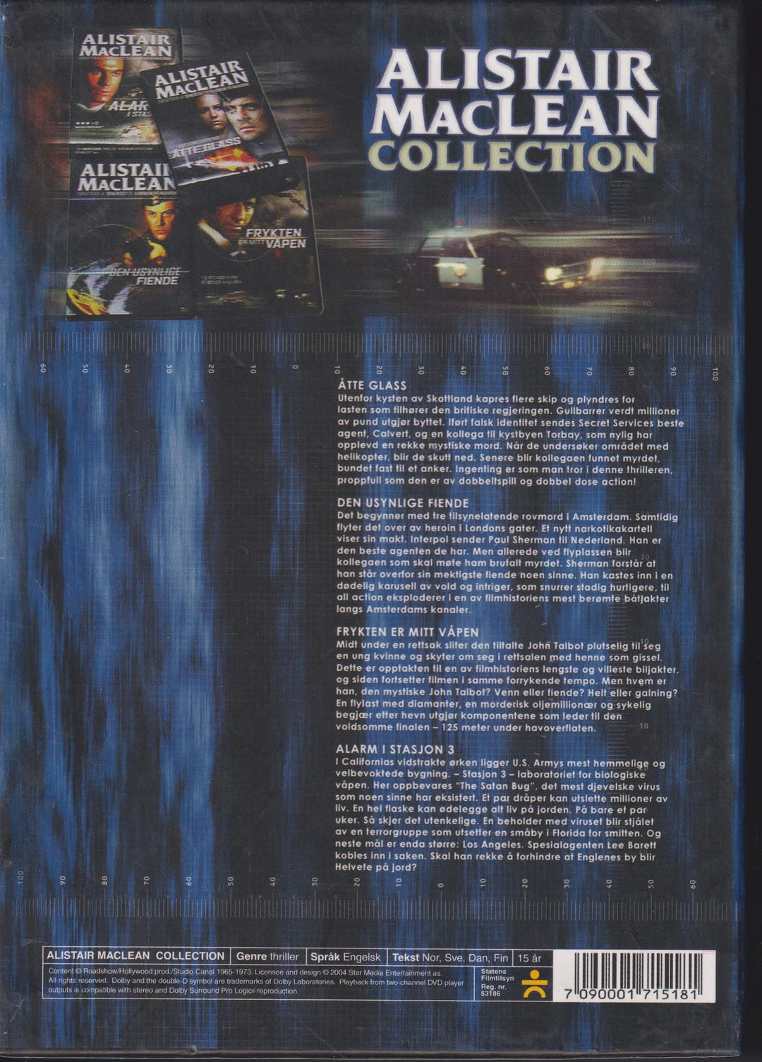 Alistair MacLean Collection. DVD samleboks.