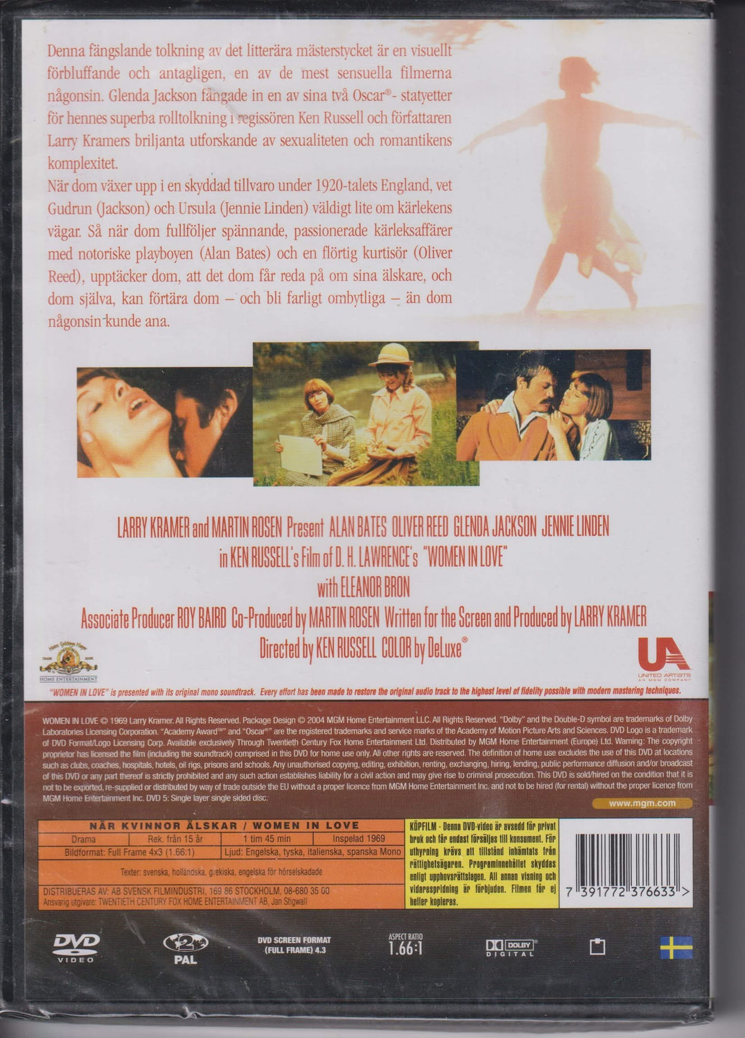 När kvinnor älskar (Women in Love). 1969. DVD. Ny i plast!