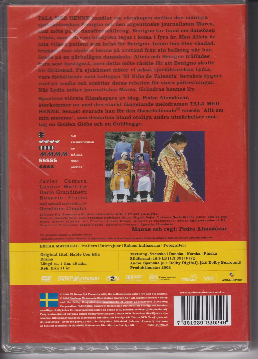 Tala med henne (Hable con ella). 2002. DVD. Ny i plast!