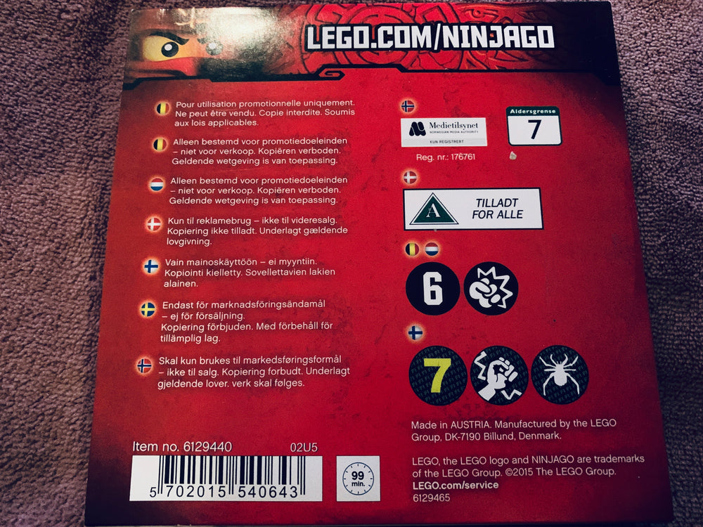 LEGO Ninjago: Masters of Spinjitzu. DVD. Slipcase