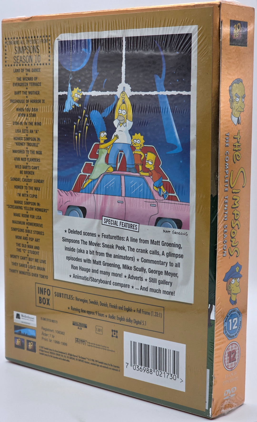 The Simpsons – Sesong 10. 1998–1999. DVD samleboks.