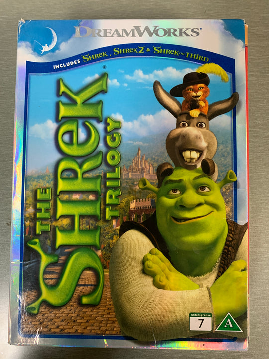 Shrek – Samling. Årsspenn må bekreftes. DVD samleboks.
