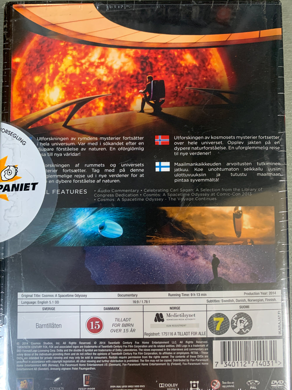Cosmos – A Spacetime Odyssey (4 disker). 2014. DVD samleboks.