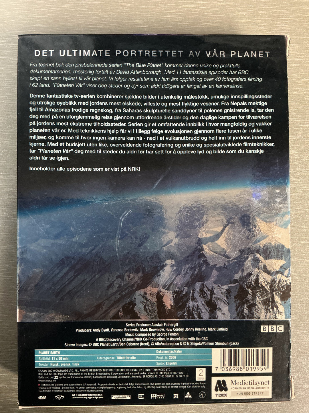 Planeten vår – Den komplette serien (5 disker). 2006. DVD samleboks.