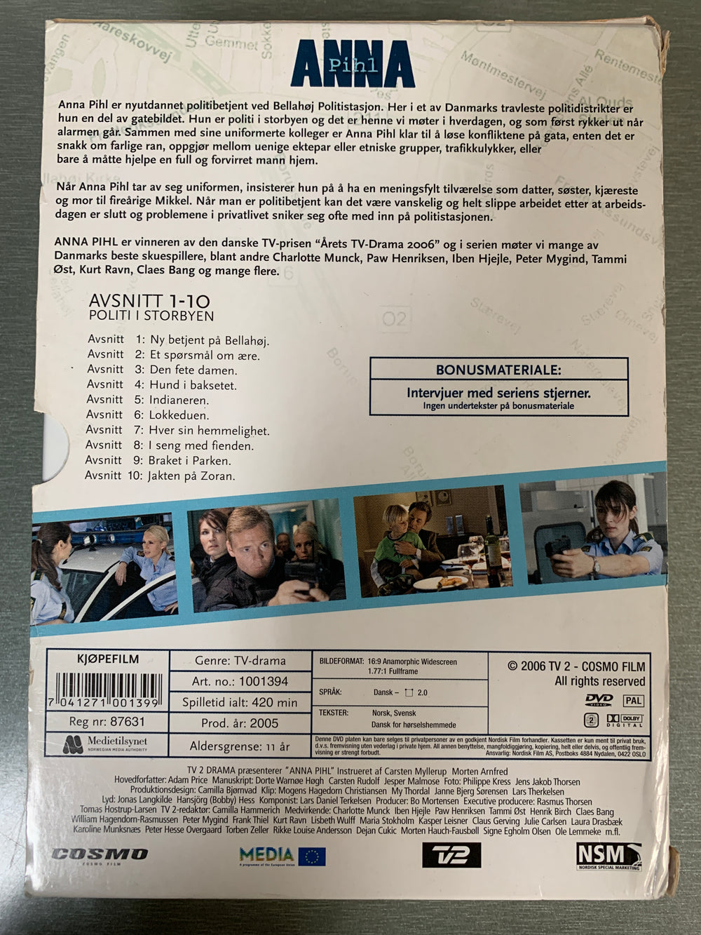 Anna Pihl – Sesong 1, avsnitt 1–10. 2006. DVD samleboks.