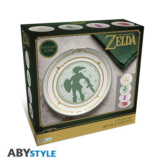 THE LEGEND OF ZELDA - Hyrule's Legends - Set of 4 Plates 21cm