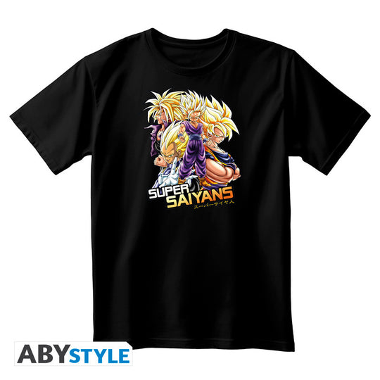 DRAGON BALL - T-Shirt DBZ Saiyans Unisex black (XXL)