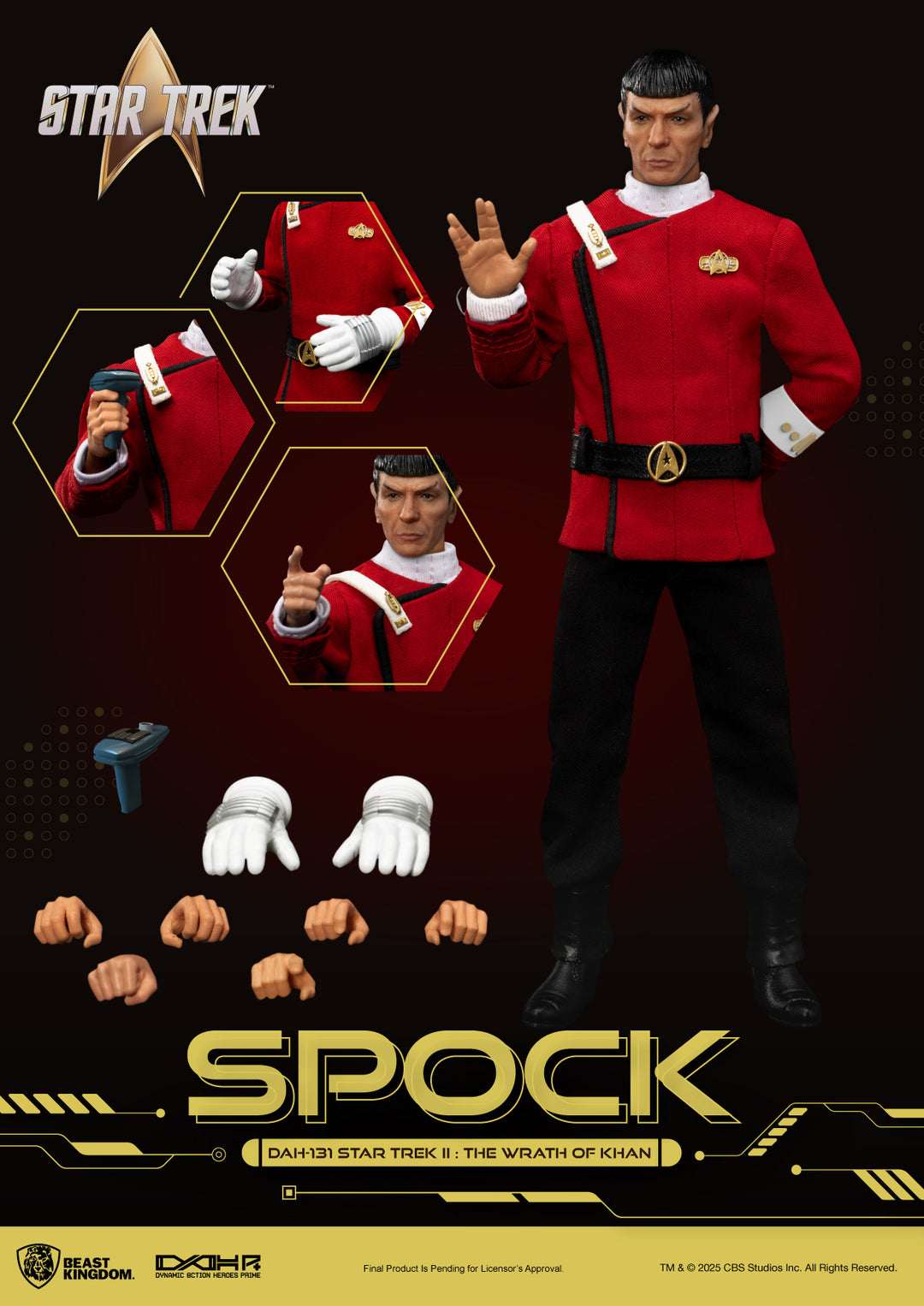 STAR TREK THE WRATH OF KHAN - Spock - Figure 20.5cm