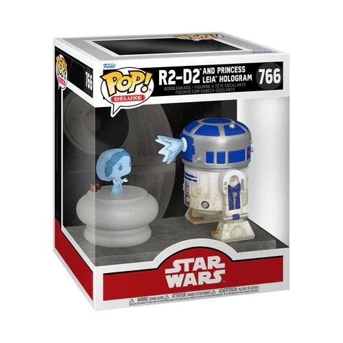 STAR WARS - POP Deluxe N° 766 - R2-D2 with Princess Leia Hologram