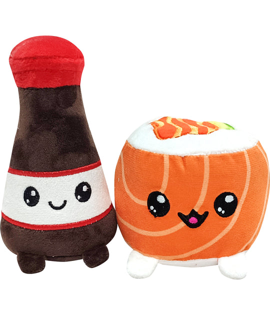 YUMMIES - Uramaki & Soya - 2 plush 15cm in plush take away bag 21x21cm