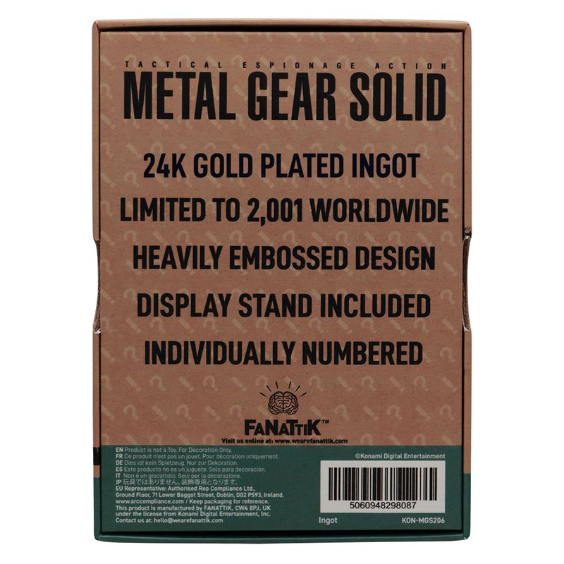 METAL GEAR SOLID 2 - Raiden - Limited Edition Ingot
