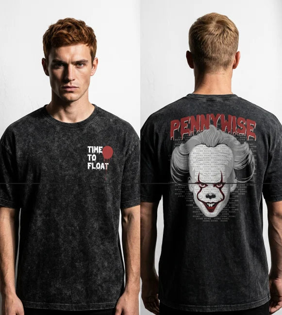IT - Pennywise "Time to float" - Stonewash T-Shirt (S)