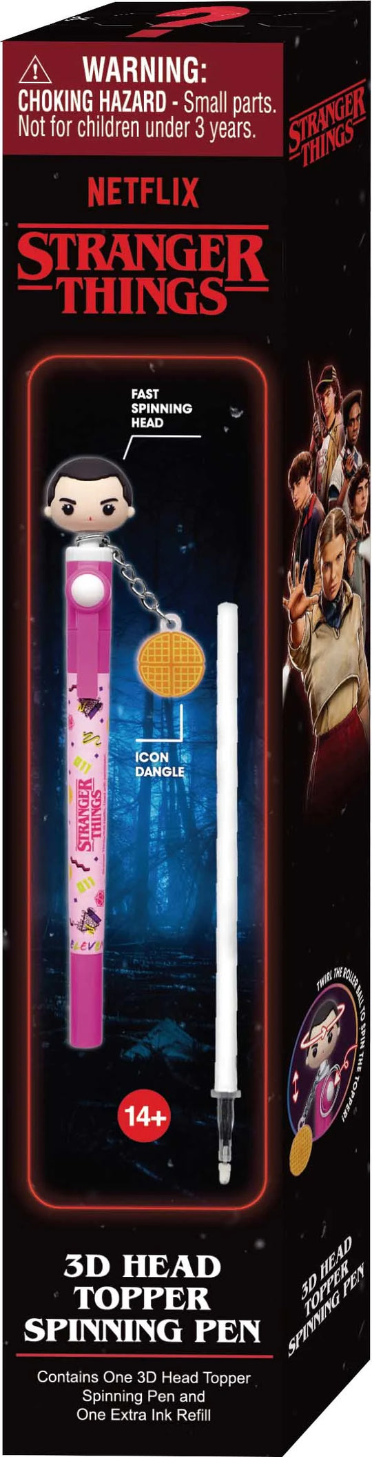 STRANGER THINGS - 3D Head Topper Spinning Pen (Display of 16 pieces)
