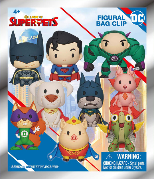 DC SUPER PETS - Series 1 - 3D Foam Bag Clip (Display 24 Pcs)