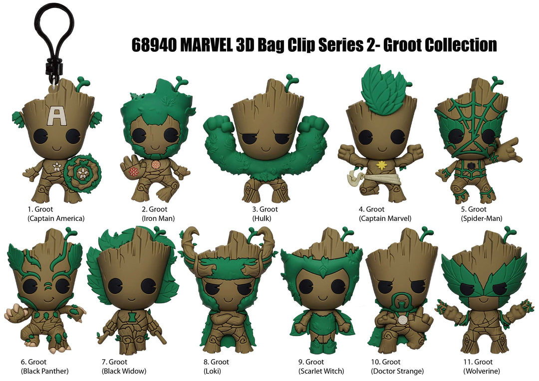 GROOT - Series 2 - 3D Foam Bag Clip (Display 24 Pcs)