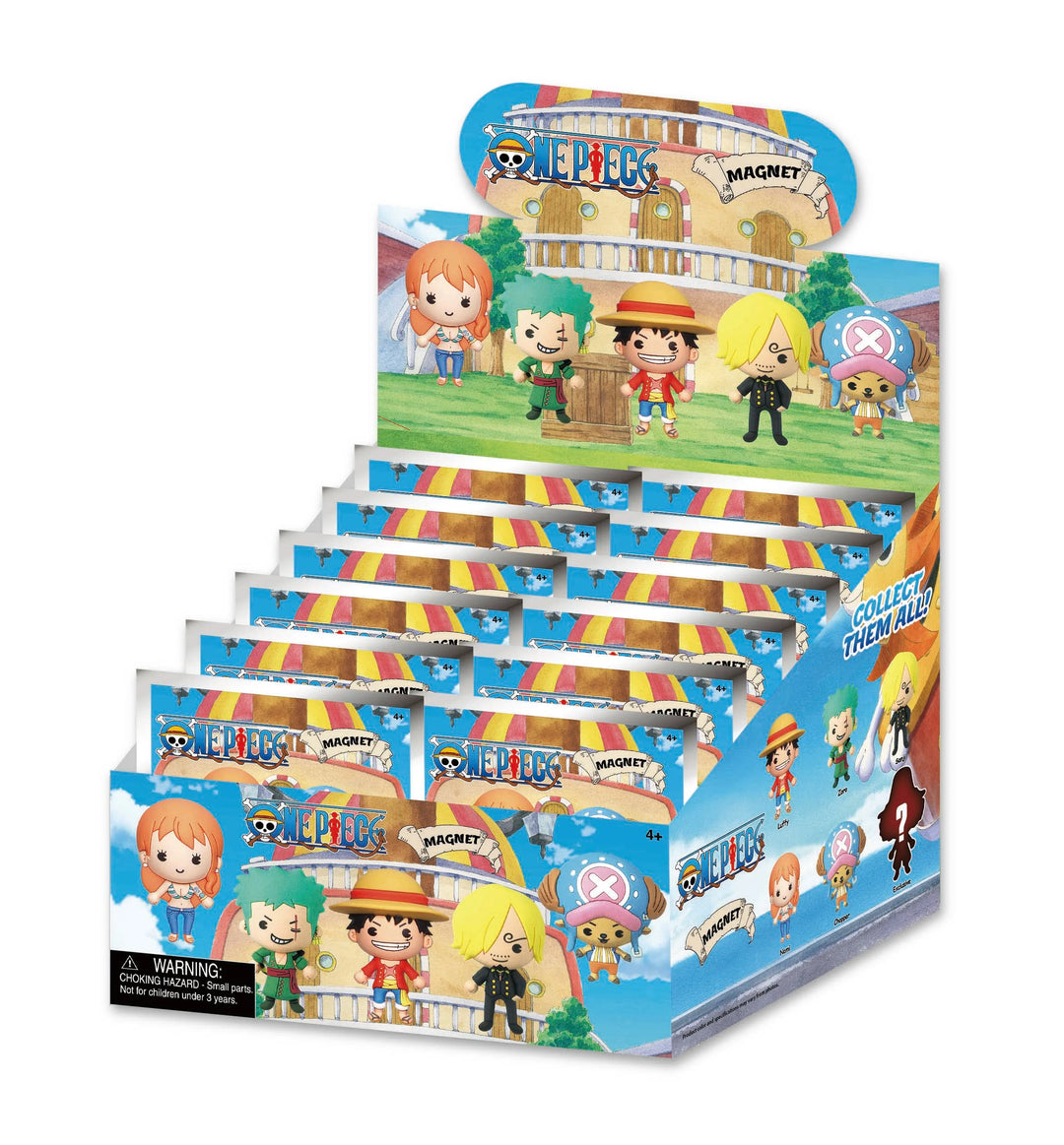 ONE PIECE - Serie 1 - 3D Foam Magnets in blind bags (Display 12 Pcs)