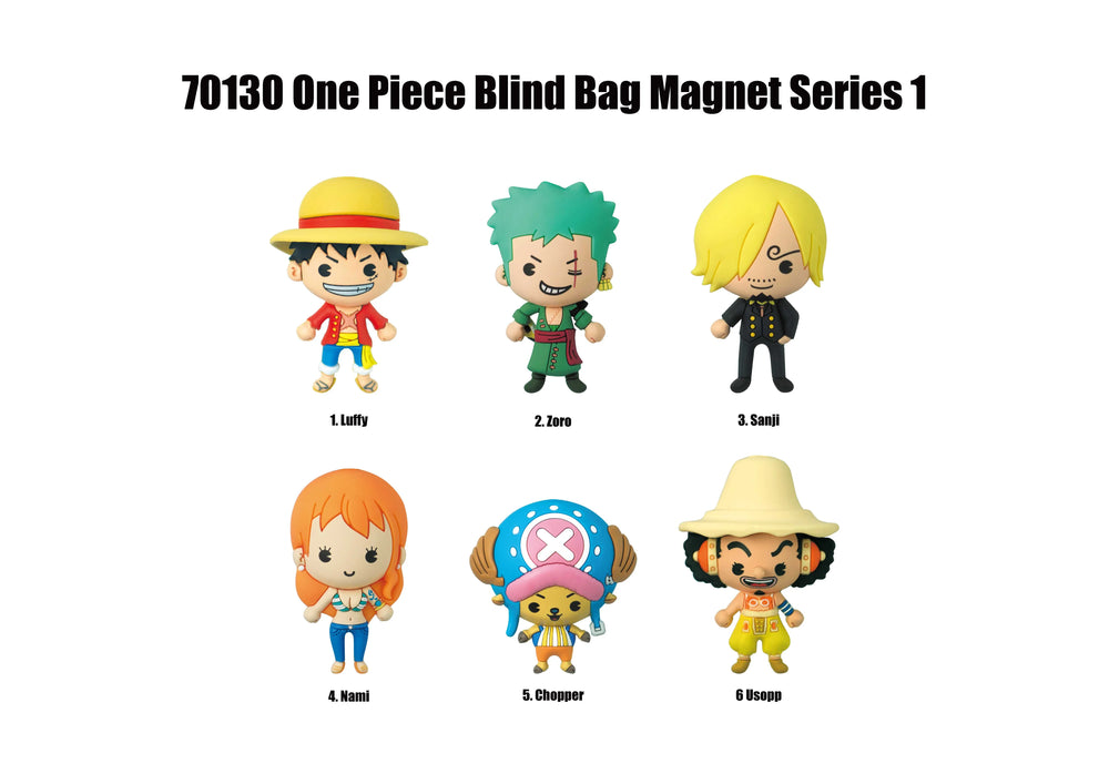 ONE PIECE - Serie 1 - 3D Foam Magnets in blind bags (Display 12 Pcs)