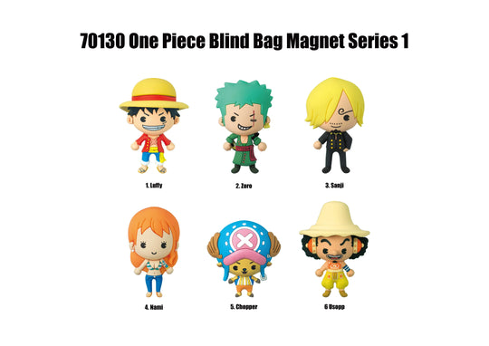 ONE PIECE - Serie 1 - 3D Foam Magnets in blind bags (Display 12 Pcs)