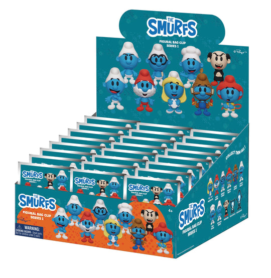 THE SMURFS - Series 1 - 3D Foam Bag Clip (Display 24 Pcs)