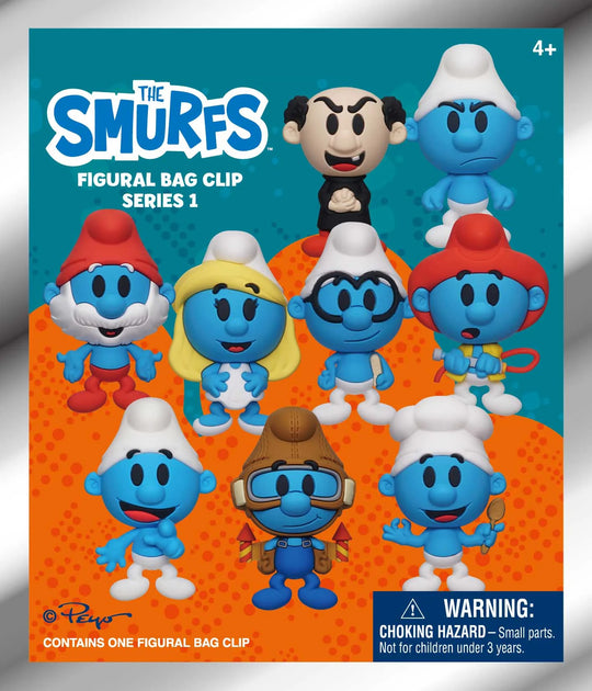 THE SMURFS - Series 1 - 3D Foam Bag Clip (Display 24 Pcs)