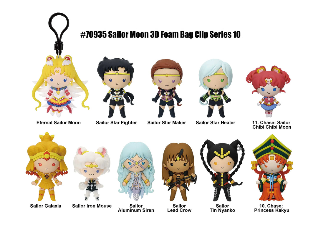 SAILOR MOON - Series 10 - 3D Foam Bag Clip (Display 24 Pcs)