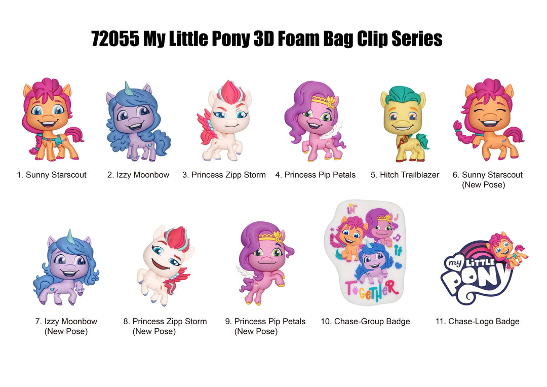MY LITTLE PONY - Series 1 - 3D Foam Bag Clip (Display 24 Pcs)