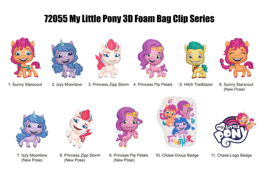 MY LITTLE PONY - Series 1 - 3D Foam Bag Clip (Display 24 Pcs)