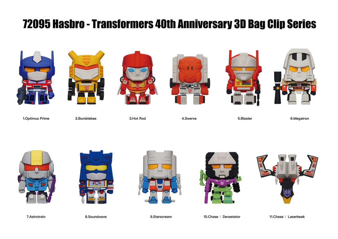 TRANSFORMERS - 40th Anniversary - 3D Foam Bag Clip (Display 24 Pcs)