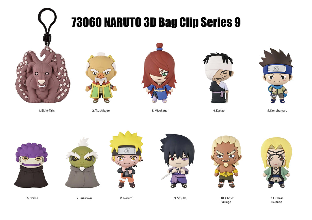 NARUTO - Series 9 - 3D Foam Bag Clip (Display 24 Pcs)
