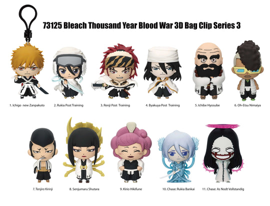 BLEACH TYBW - Series 3 - 3D Foam Bag Clip (Display 24 Pcs)