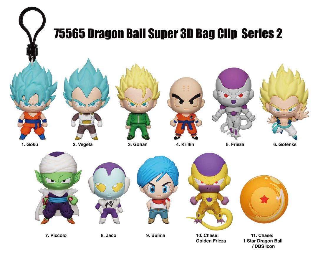 DRAGON BALL SUPER - Series 2 - 3D Foam Bag Clip (Display 24 Pcs)