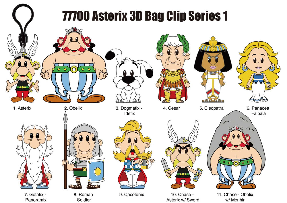 ASTERIX - Series 1 - 3D Foam Bag Clip (Display 24 Pcs)