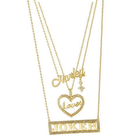 SUICIDE SQUAD - Harley Loves Joker - Set of 3 Necklaces