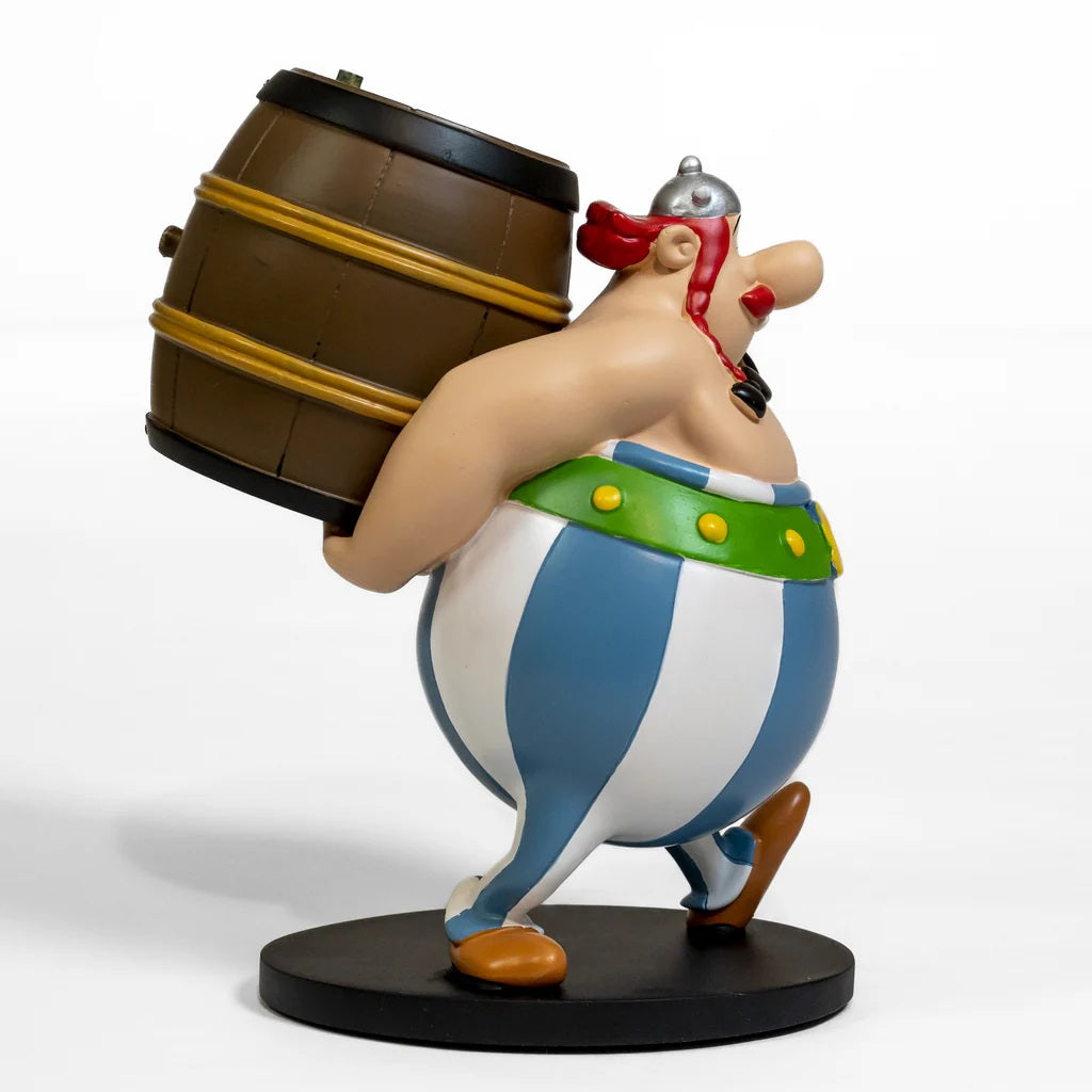 ASTERIX & OBLEIX - Obélix loading a barrel - Statue 25cm