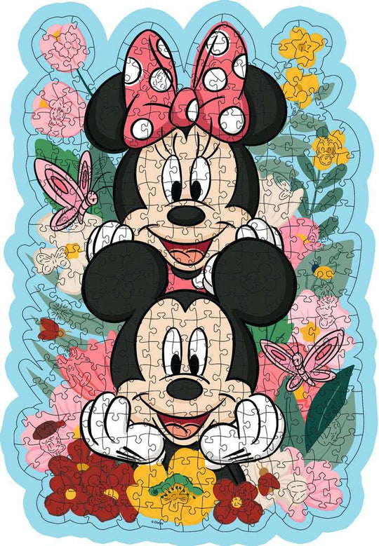 DISNEY - Mickey & Minnie - Wooden shape puzzle 300P