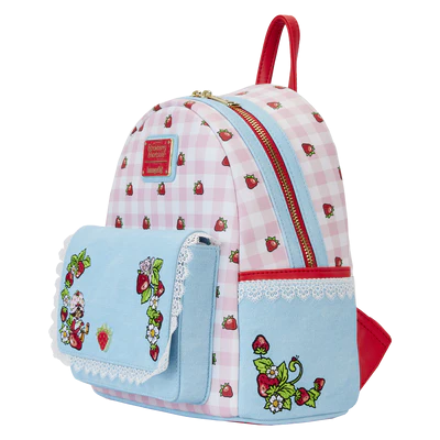 STRAWBERRY SHORTCAKE - Denim - Mini Backpack LoungeFly