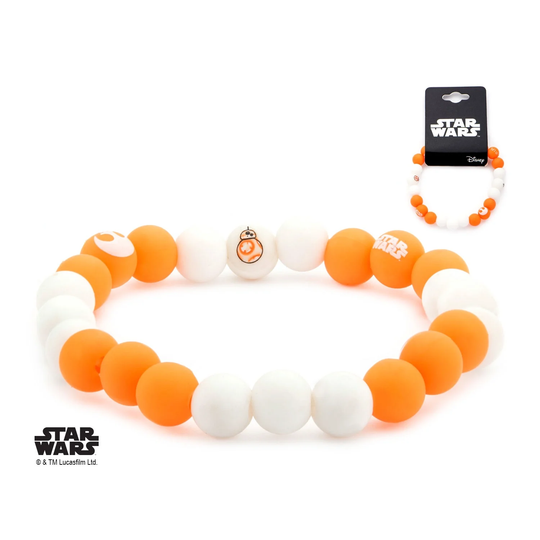 STAR WARS - BB8 Silicone Beads Bracelet