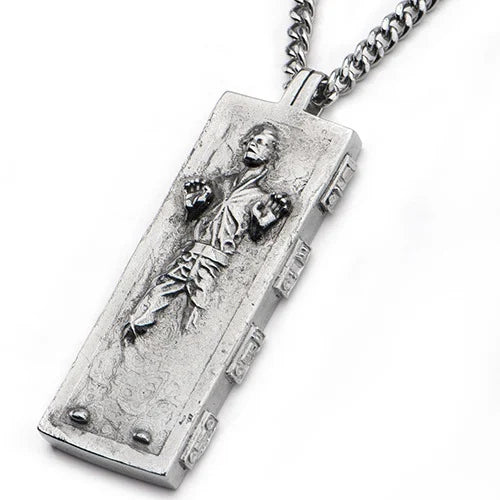 STAR WARS - Men's Stainless Steel Han Solo Carbonite Pendant