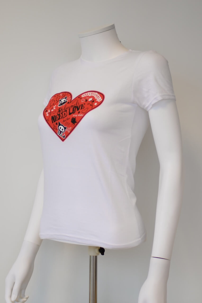SKELANIMALS - T-Shirt VALENTIN Femme White Basic (L)