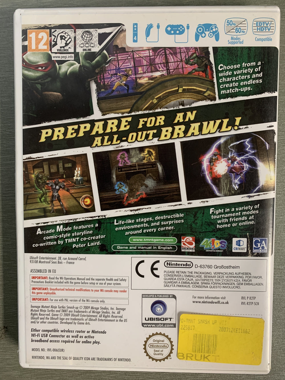 Teenage Mutant Ninja Turtles: Smash-Up. Wii.