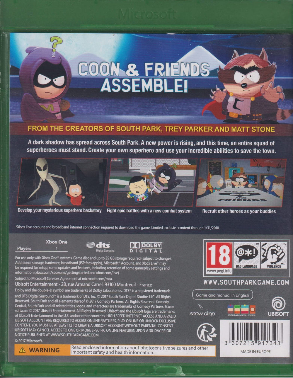 South Park: The Fractured But Whole. Xbox One.