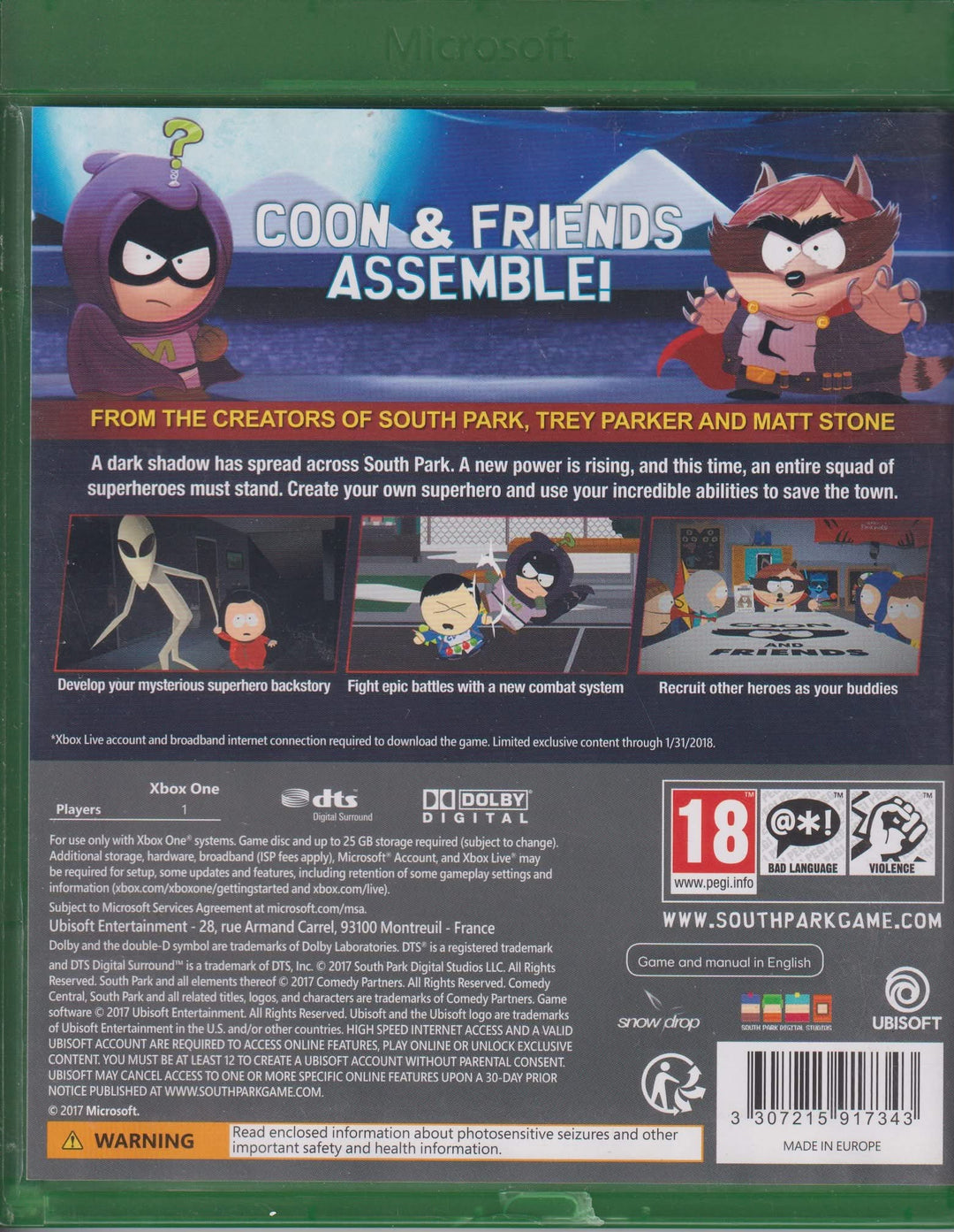South Park: The Fractured But Whole. Xbox One.